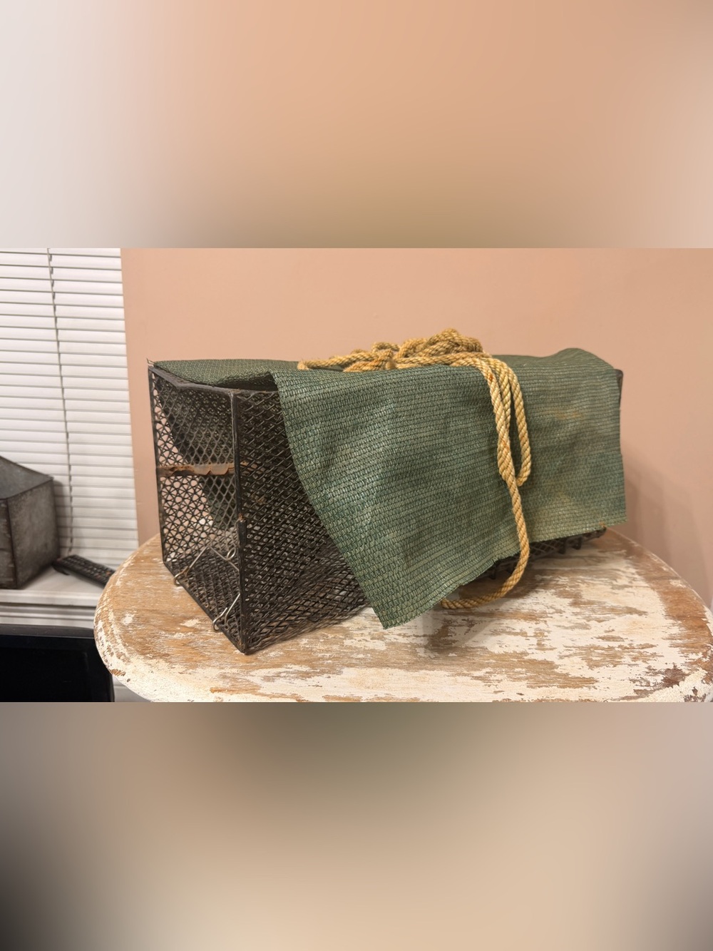 Homemade Wire Trap with Covering and Rope